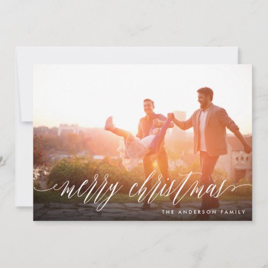Frohe Weihnachts-Fotokarte Feiertagskarte (Vorderseite)