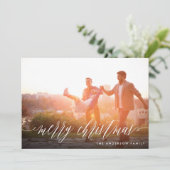 Frohe Weihnachts-Fotokarte Feiertagskarte (Stehend Vorderseite)