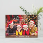 Frohe Weihnachts-Fotokarte Feiertagskarte (Stehend Vorderseite)