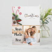 Frohe Weihnachts-Fotokarte Feiertagskarte (Stehend Vorderseite)