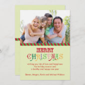 Frohe Weihnachts-Fotokarte Feiertagskarte (Vorne/Hinten)