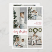Frohe Weihnachts-Fotokarte Feiertagskarte (Vorne/Hinten)