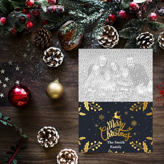 Frohe Weihnachts-Fotokarte Feiertagskarte