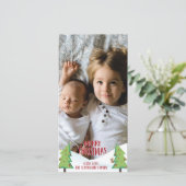 Frohe Weihnachts-Fotokarte Feiertagskarte (Stehend Vorderseite)