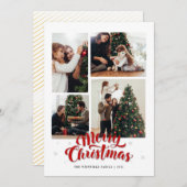 Frohe Weihnachts-Fotokarte Feiertagskarte (Vorne/Hinten)