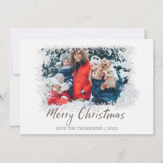 Frohe Weihnachts-Fotokarte Feiertagskarte (Vorderseite)