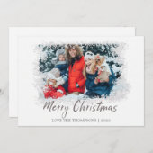 Frohe Weihnachts-Fotokarte Feiertagskarte (Vorne/Hinten)