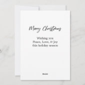 Frohe Weihnachts-Fotokarte Feiertagskarte (Rückseite)