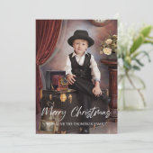 Frohe Weihnachts-Fotokarte Feiertagskarte (Stehend Vorderseite)