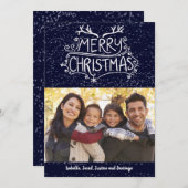 Frohe Weihnachts-Fotokarte Feiertagskarte (Vorne/Hinten)