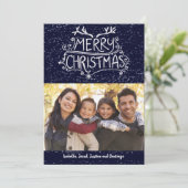 Frohe Weihnachts-Fotokarte Feiertagskarte (Stehend Vorderseite)