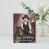 Frohe Weihnachts-Fotokarte Feiertagspostkarte (Stehend Vorderseite)
