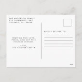 Frohe Weihnachts-Fotokarte Feiertagspostkarte (Rückseite)