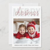 Frohe Weihnachts-Fotokarte | Individueller Urlaub Einladung (Vorderseite)