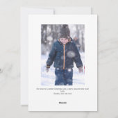 Frohe Weihnachts-Fotokarte mit Weihnachtskranz Feiertagskarte (Rückseite)