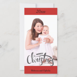Frohe Weihnachts-Fotokarte Personalisiert Feiertagskarte