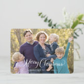 Frohe Weihnachts-Fotokarten Feiertagskarte (Stehend Vorderseite)