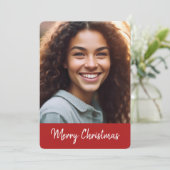 Frohe Weihnachts-Fotokarten - Red Star Design Karte (Stehend Vorderseite)