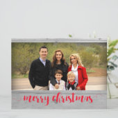 Frohe Weihnachts-Fotokartenvorlage Feiertagskarte (Stehend Vorderseite)