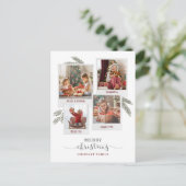 Frohe Weihnachts-Fotos Elegant Feiertagspostkarte (Stehend Vorderseite)