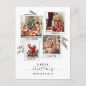 Frohe Weihnachts-Fotos Elegant Feiertagspostkarte (Vorderseite)