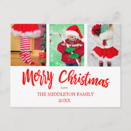 Frohe Weihnachts-Fotos Feiertag Gruß Postkarte