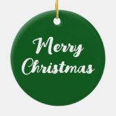 Frohe Weihnachts-Fotos Individuelle Name Keramik Ornament (Hinten)