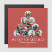 Frohe Weihnachts-Fotos Kühlschrank Magnet (Vorne/Hinten)