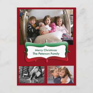 Frohe Weihnachts-Fotos Postkarte