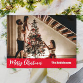 Frohe Weihnachts-Fotovorlage Gruß Urlaub Postkarte