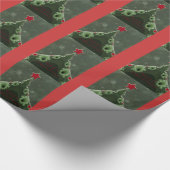 Frohe Weihnachts-Fraktal Weihnachtsbaum Geschenkpapier (Ecke)