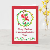 Frohe Weihnachts-Freiwillige-Individuelle Name Karte (Gelbe Blume)