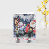 Frohe Weihnachts-Freunde Funny Weihnachtskarte Karte (Gelbe Blume)
