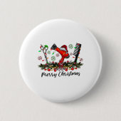 Frohe Weihnachts Friseur Friseur Matching C Button (Vorderseite)