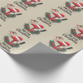 Frohe Weihnachts-Friseur Weihnachten Friseur Xmas  Geschenkpapier (Ecke)