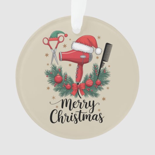 Frohe Weihnachts-Friseur Weihnachten Friseur Xmas  Ornament (Vorderseite)