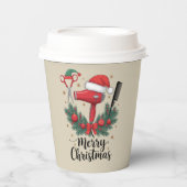 Frohe Weihnachts-Friseur Weihnachten Friseur Xmas  Pappbecher (Vorderseite)