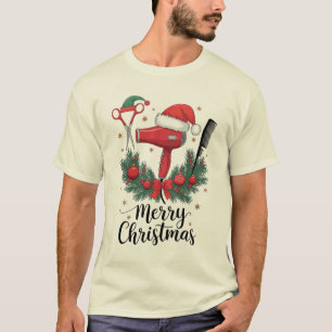 Frohe Weihnachts-Friseur Weihnachten Friseur Xmas T-Shirt