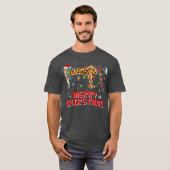 Frohe Weihnachts-Friseursalon T-Shirt (Vorne ganz)