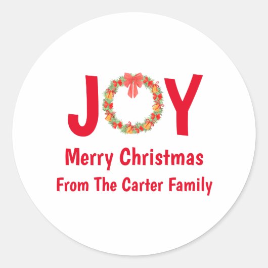 Frohe Weihnachts-fröhliche Stickers (Vorderseite)