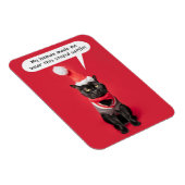 Frohe Weihnachts Funny Cat im Ferienhaus Outfit Magnet (Rechte Seite)