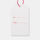 Frohe Weihnachts Funny Dog Whimsical Tree Red Geschenkanhänger (Rückseite)