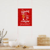 Frohe Weihnachts Funny Holiday Cocktail Poster (Küche)