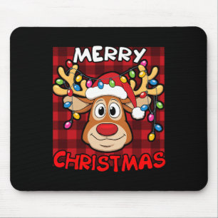 Frohe Weihnachts Funny Reindeer Xmas Familie Mousepad