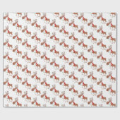 Frohe Weihnachts Funny Reindeers Geschenkpapier (Flach)