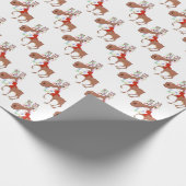 Frohe Weihnachts Funny Reindeers Geschenkpapier (Ecke)