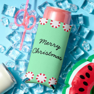 Frohe Weihnachts Funny Zitat Peppermint Mint Green Selters Dosenkühler
