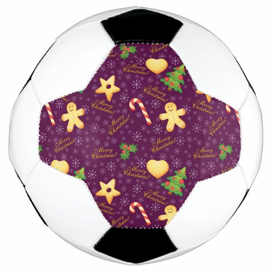 Frohe Weihnachts-Fußball-Ball Fußball (Vorderseite)