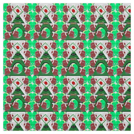 Frohe Weihnachts Fußball Sportkleidung Stoff (Muster)