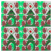 Frohe Weihnachts Fußball Sportkleidung Stoff (Nahaufnahme)